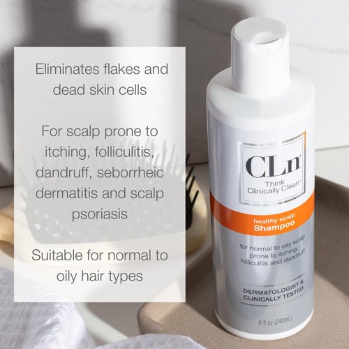 CLn® Shampoo - Clarifying Formula with Salicylic Acid for Oily Scalp | Fragrance-Free, 8 fl. oz.