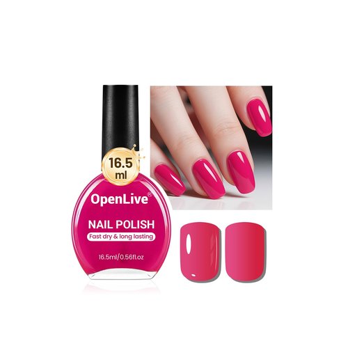 OpenLive Rose Red Nail Polish - 16.5ml Quick Dry Formula for Long-Lasting Shine | Perfect for DIY Nail Art