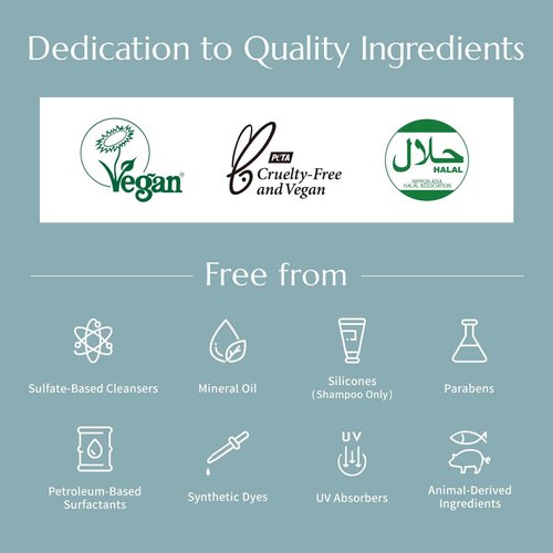 LIKOA Smooth Shampoo - Vegan & Halal Formula for Fine, Dry Hair | Lightweight Moisture, 500mL