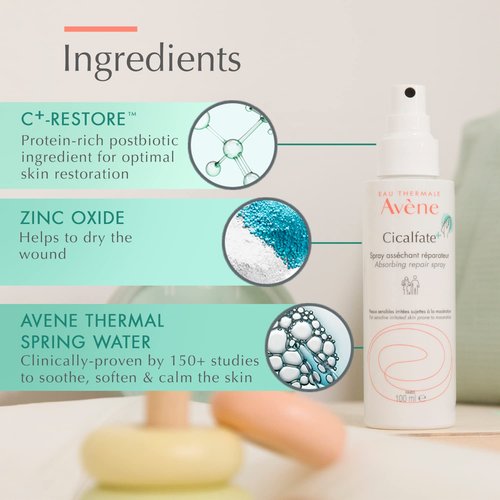 Avène Cicalfate+ Soothing Spray - Absorbs & Restores Irritated Skin | Safe for All Ages