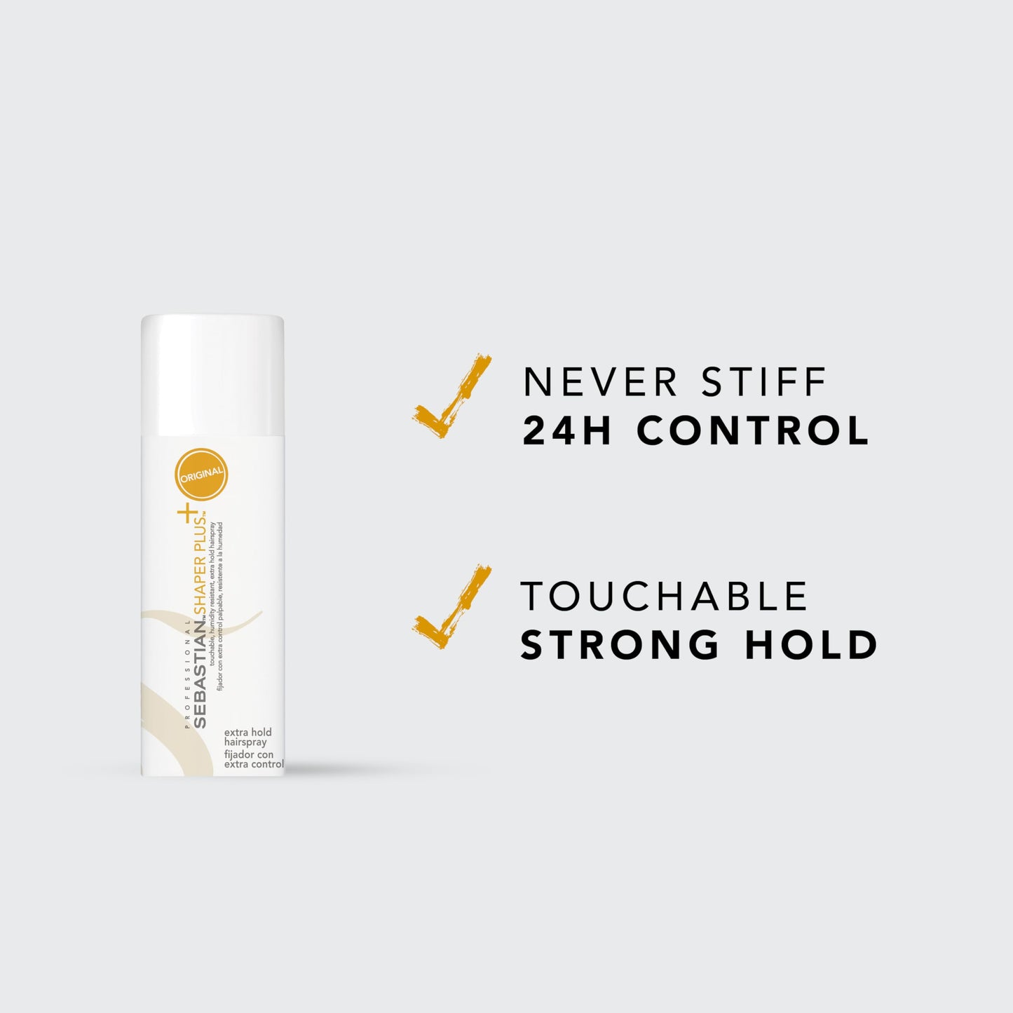 Sebastian Professional Shaper Plus Hairspray | Touchable, Humidity Resistant, Original Extra Hold | 24 Hour Flexible Styling Control | For All Hair Types