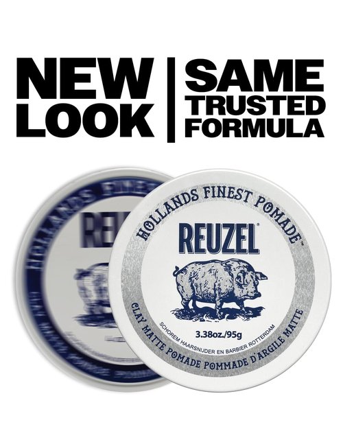 Reuzel Clay Matte Pomade - Medium Hold, Water Soluble, Flake-Free, Easy Wash Out | For All Hair Types
