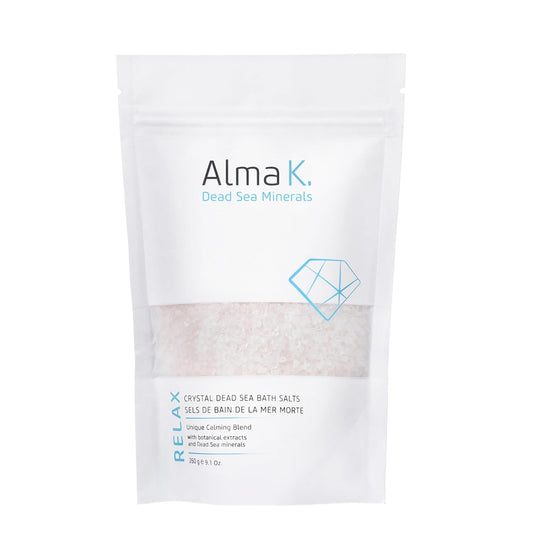Alma K Crystal Dead Sea Bath Salts - Exfoliate & Hydrate - White Tea & Neroli Scent - 9.1 oz