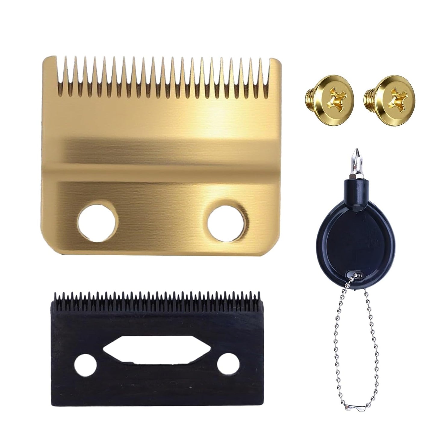 Wahl 5 Star Replacement Blade Set - Professional 2-Hole Stagger Tooth Gold Blades for Hair Clippers