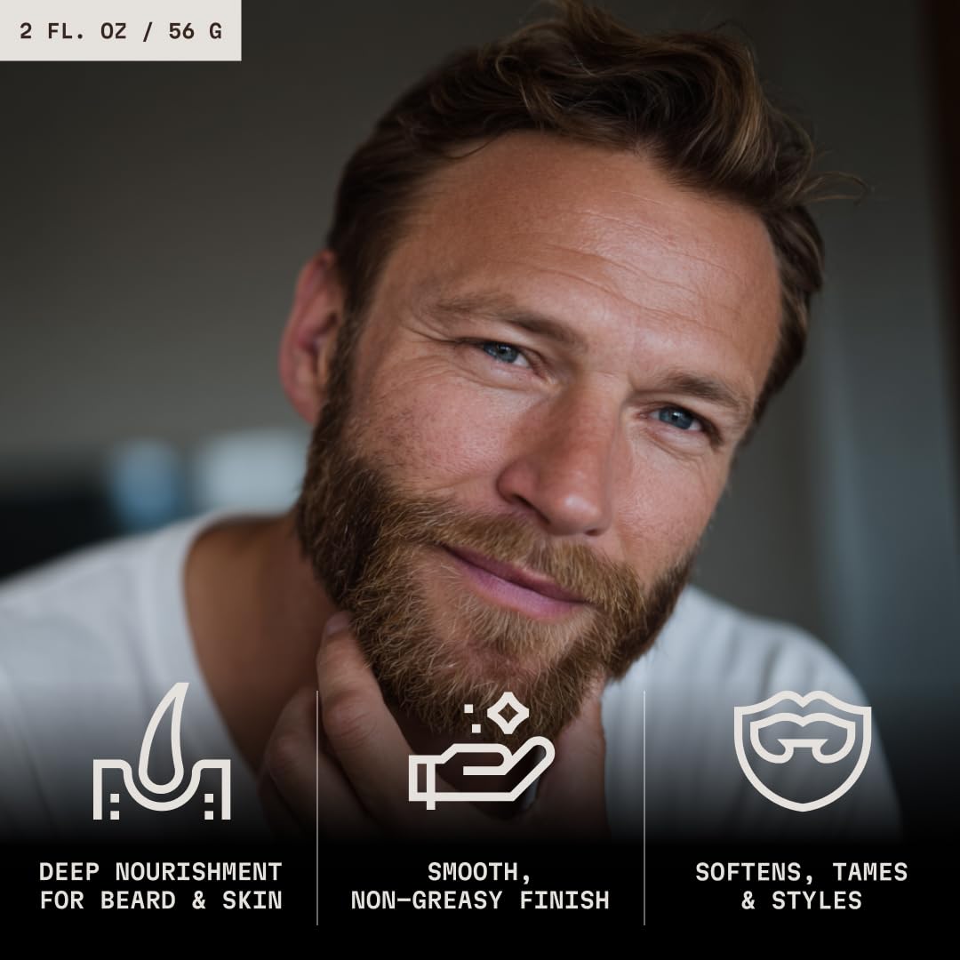 Striking Viking Beard Balm - Leave-In Conditioner with Argan & Jojoba Oils | 2 Oz Bergamot Thunder