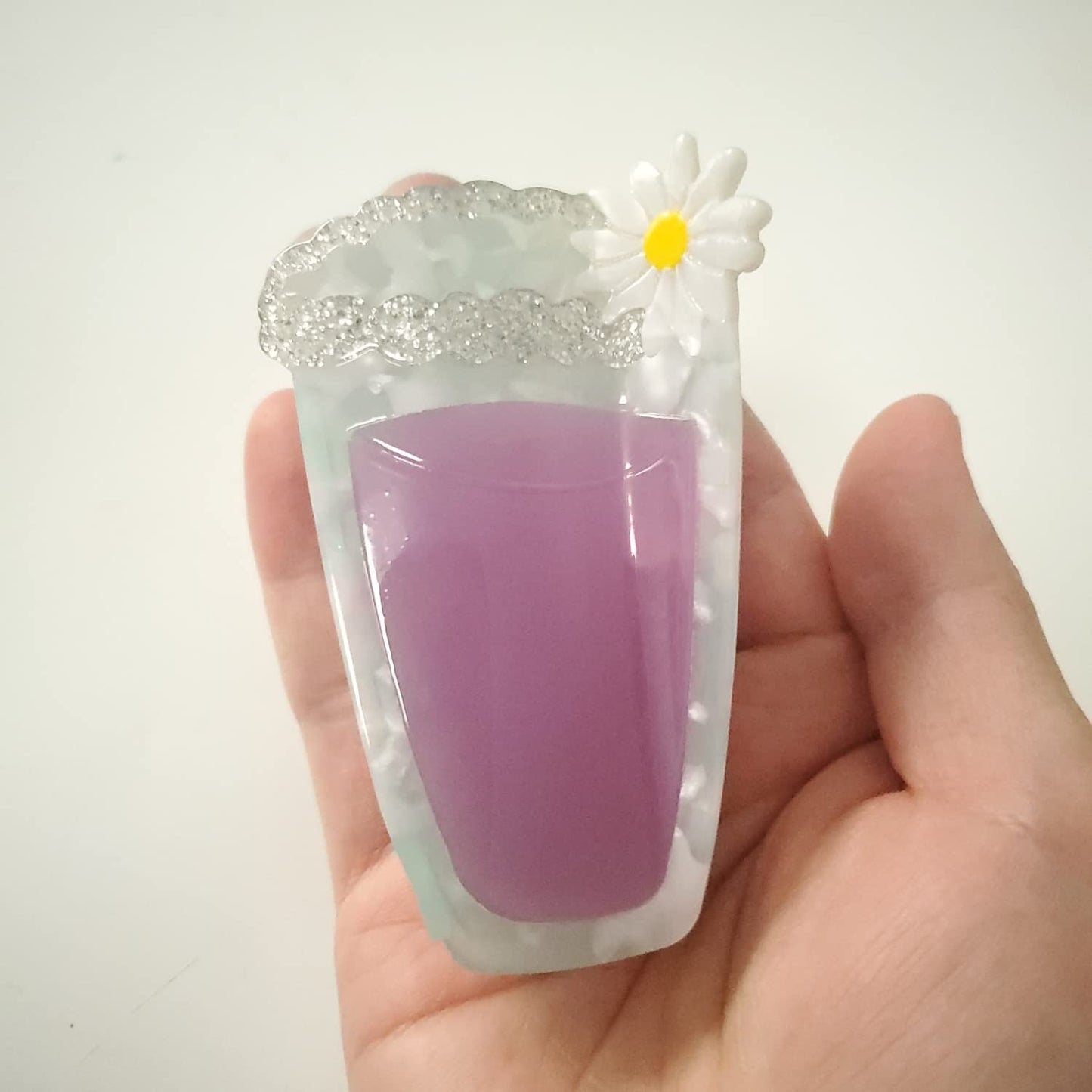 Purple Margarita Cocktails Claw Clips,Cellulose Acetate Hair Clips,Small Claw Clips for Women