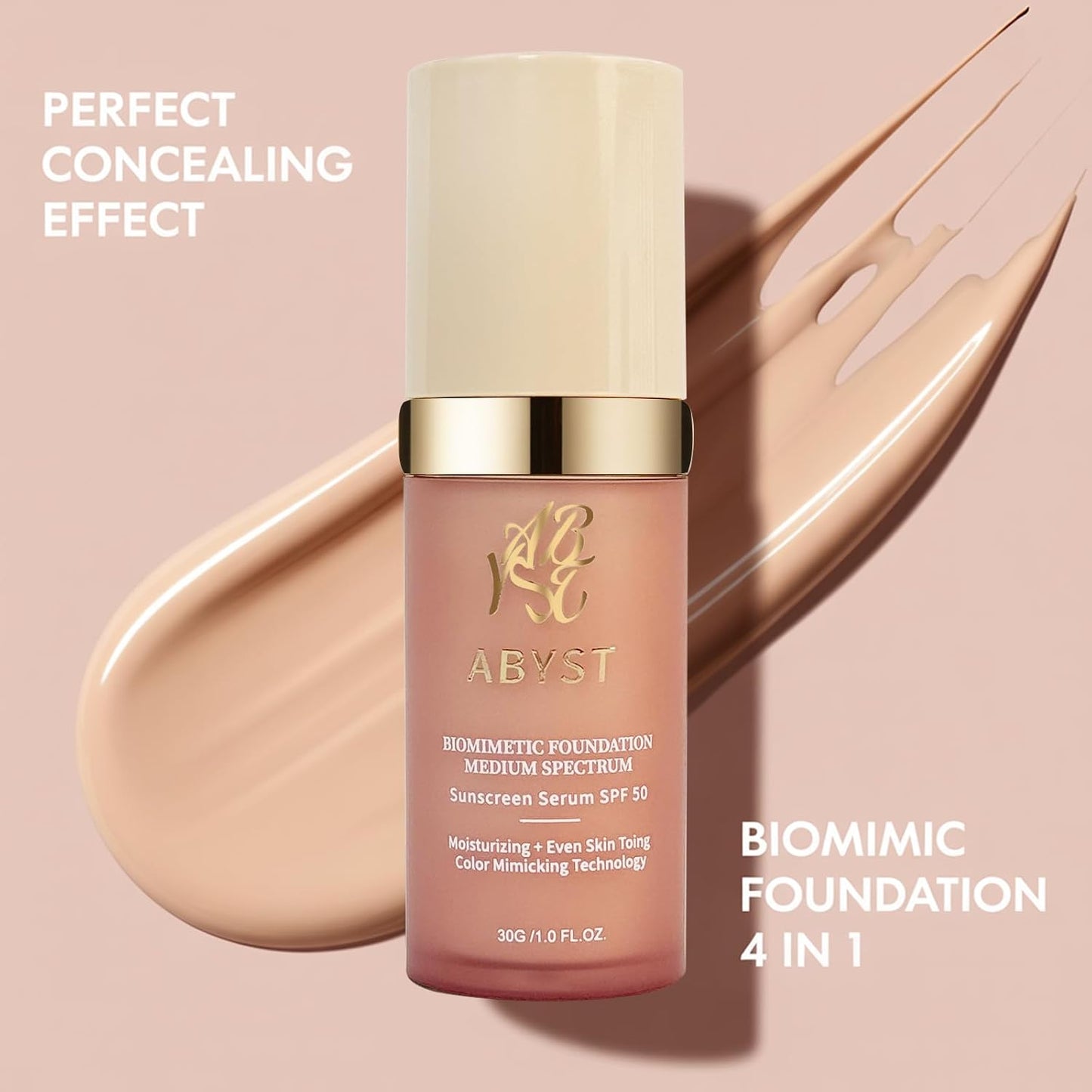 Skiennix 4-in-1 Color Changing Foundation - SPF 50 Adaptive Makeup Base for Perfect Skin Tone Match (#2 Neutral)