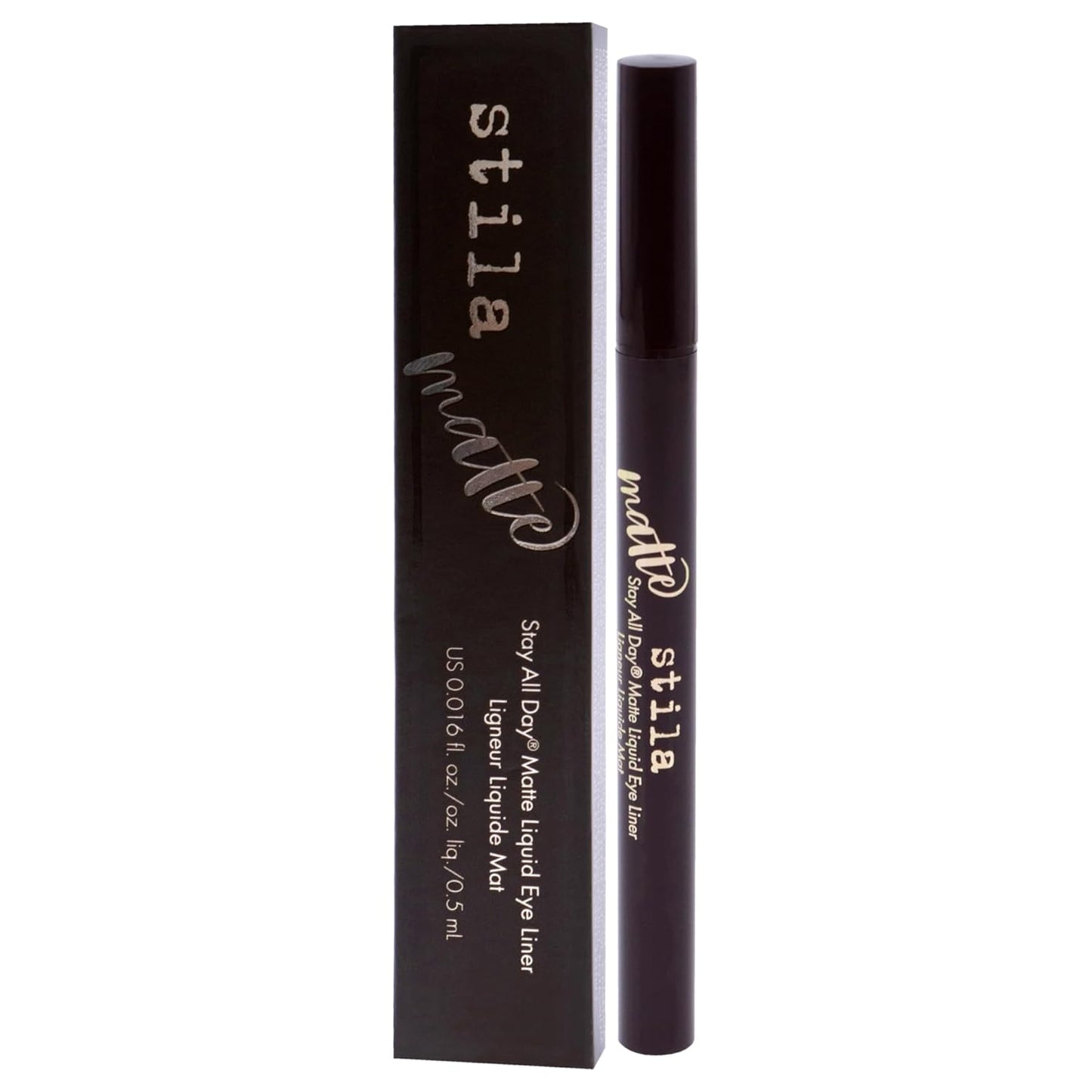 Stila Stay All Day® Matte Liquid Eye Liner - Long-Lasting, Smudge-Proof Formula | Deep Black Color
