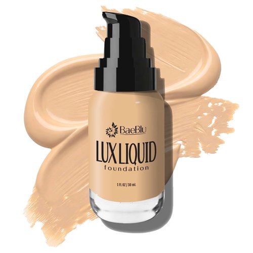BaeBlu Organic Aloe-Based Liquid Foundation - Natural Vegan & Gluten-Free, Agave Shade