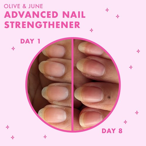 Olive & June Advanced Nail Strengthener - Powerful Treatment for Stronger, Longer Nails | Vegan & Cruelty-Free | 0.45 fl oz