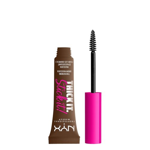 NYX Professional Makeup Thick It Stick It Brow Mascara - Eyebrow Gel for Fullness, Brunette
