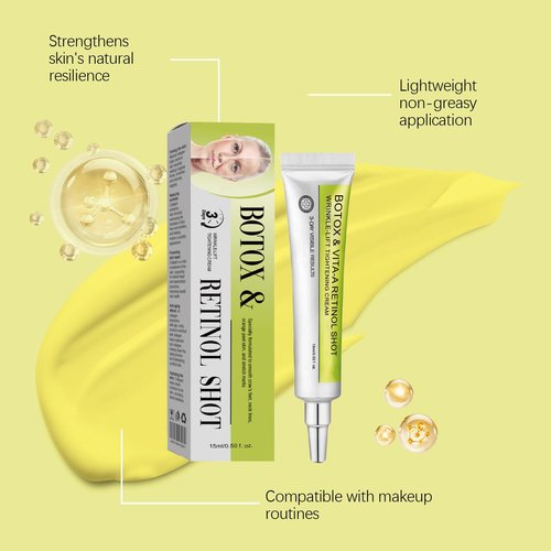 Botoxmix & Vita-A Retinol Shot Wrinkle-Lift Tightening Cream, Instant Face Lift Cream Anti Wrinkle, Pore Minimizer, Fine Lines, All Skin 2Pcs