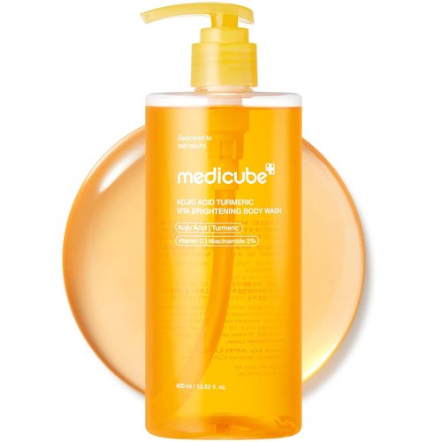 Medicube Kojic Acid Turmeric Brightening Body Wash - Gentle Shower Gel for Uneven Skin | 13.52 fl. oz.