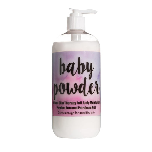 The Lotion Company 24 Hour Skin Therapy Lotion - Baby Powder Scent | 16 Fl Oz Moisturizer
