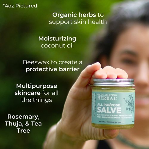 Ora's Amazing Herbal All Purpose Salve - Herbal Healing Skin Balm for Dry Cracked Hands | 4 oz