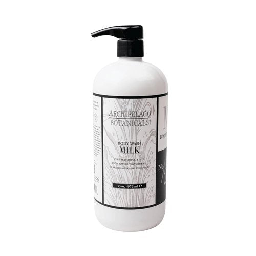 Archipelago Botanicals Milk Body Wash - Moisturizing Formula for Dry, Sensitive Skin | 33 oz, Paraben-Free