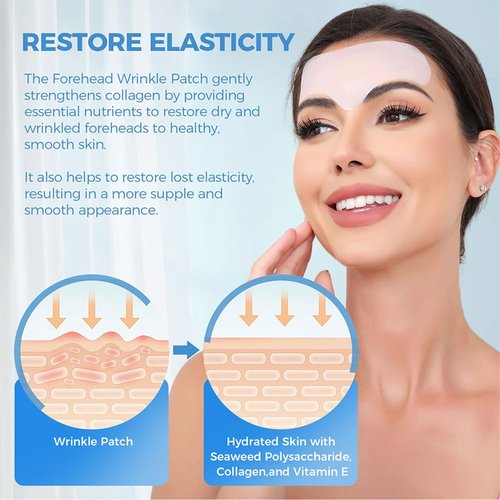Okela Forehead Wrinkle Patches - Overnight Anti-Wrinkle Treatment with Collagen | 20 Pcs