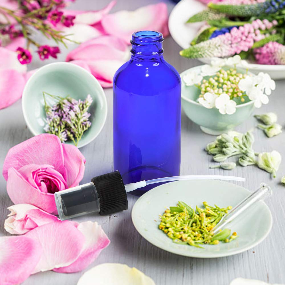 Wedama Spray Bottle, 2 oz Fine Mist Glass Spray Bottles, Little Refillable Liquid Containers for Watering Flowers Cleaning (16 Pack, Blue)