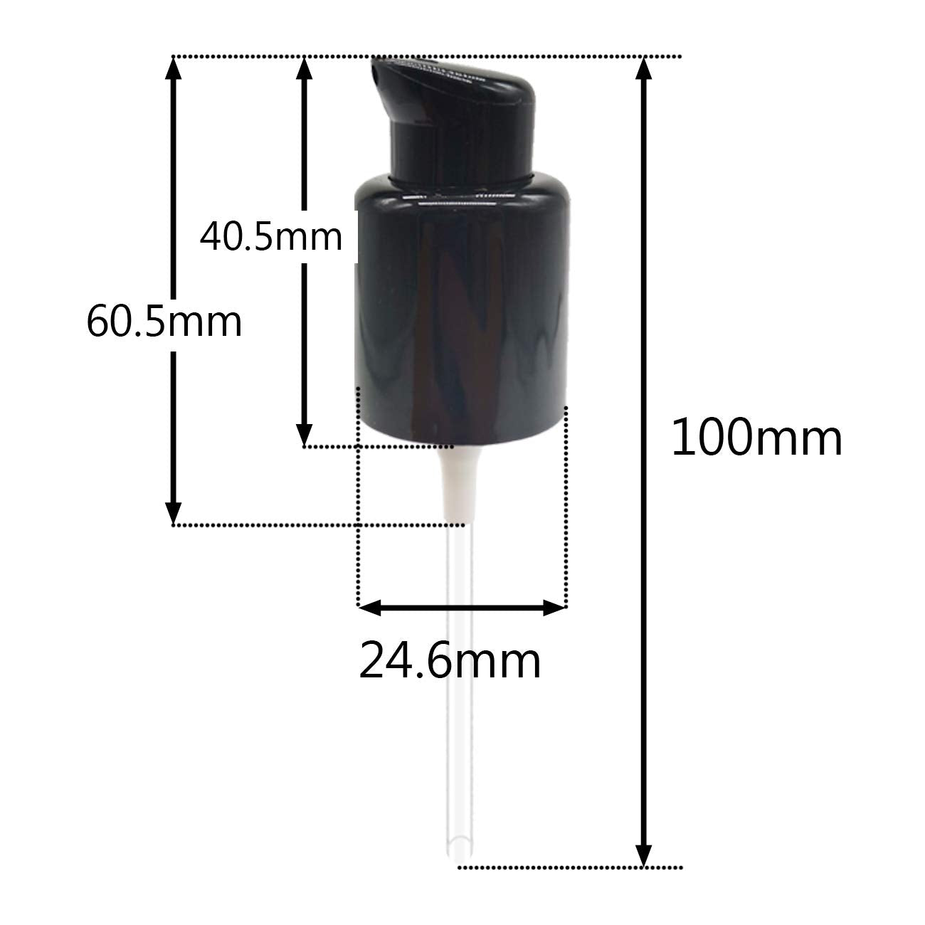 TIHOOD 10PCS Replacement Foundation Pump - Black Plastic Makeup Tool for Liquid Foundation