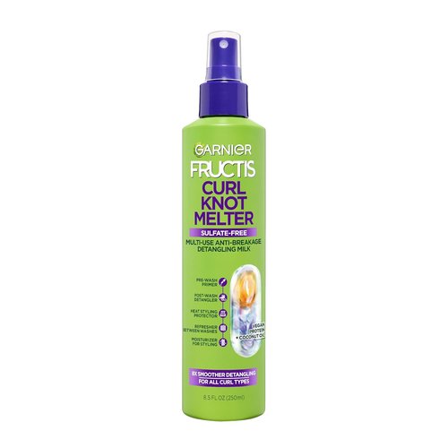 Garnier Fructis Curl Knot Melter - Multi-Use Anti-Breakage Detangling Milk | Moisturizing Spray, 8.5 Fl Oz