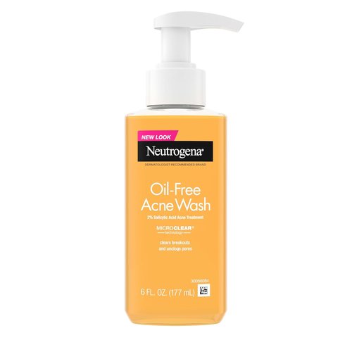 Neutrogena Oil-Free Acne Face Wash - 2% Salicylic Acid Cleanser for Breakout Prone Skin | 6 fl. oz
