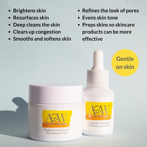 Euphoric Exfoliation Facial Peel - Weekly Treatment for Soft, Smooth Skin | Vegan Lactic & Glycolic Acid (2oz & 1oz)