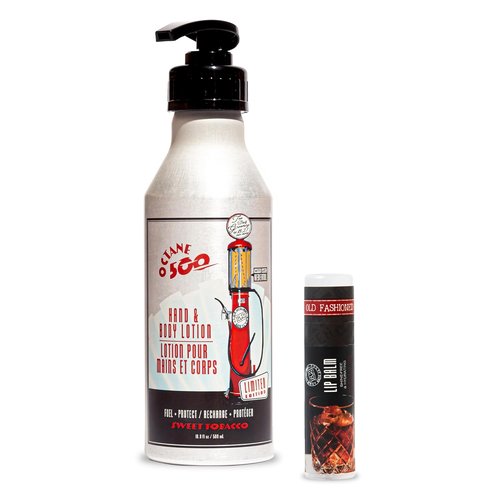 18.21 Man Made Octane 500 Sweet Tobacco Lotion & Lip Balm Set - Moisturizes All Skin Types