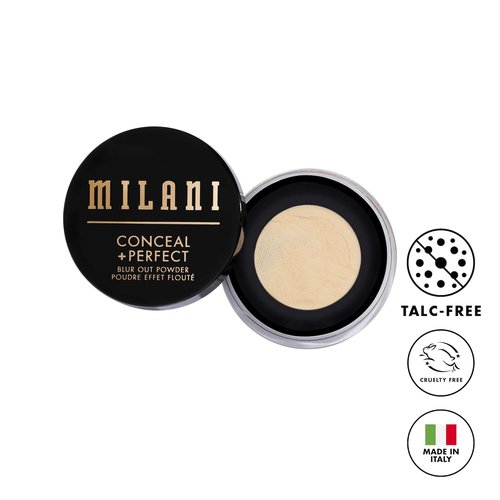 Milani Conceal + Perfect Setting Powder - Translucent Talc-Free Formula for Pore Blurring Finish