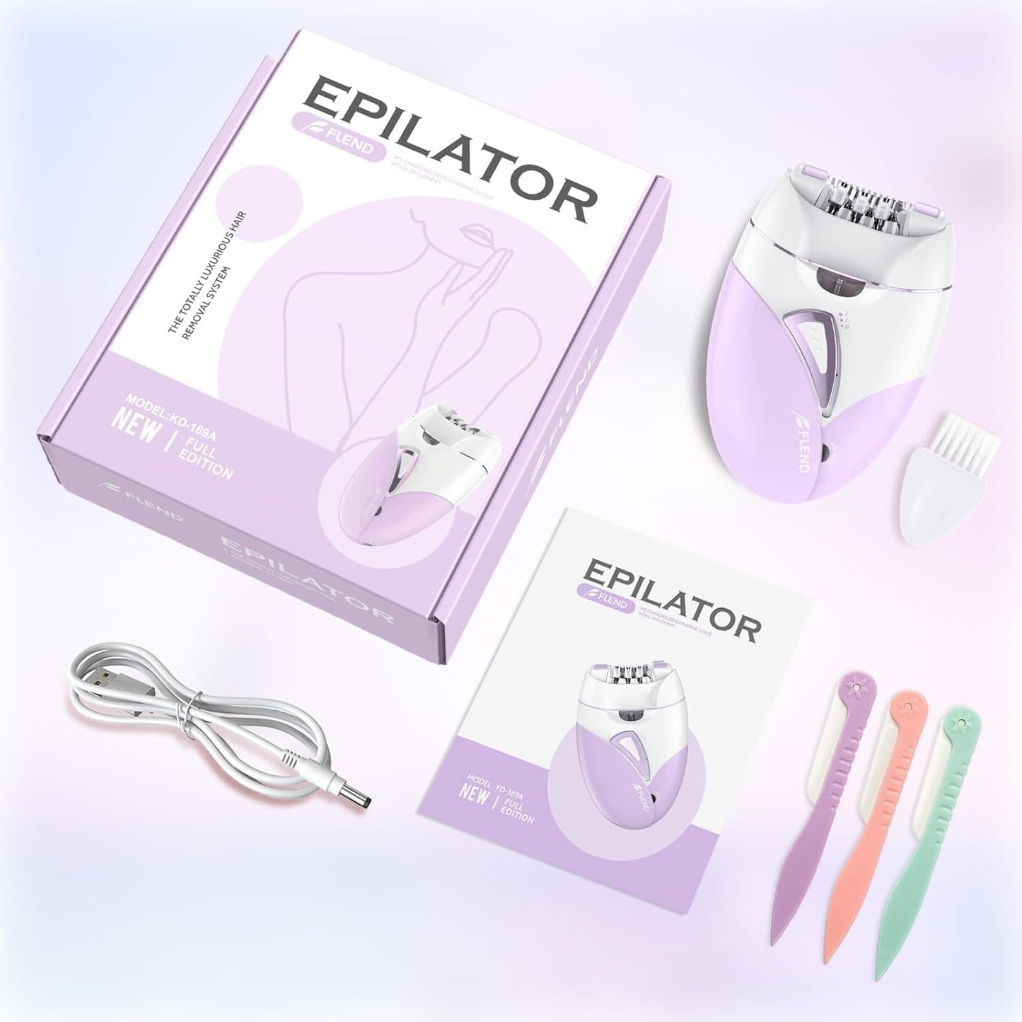 Skiennix Epilator for Women - Rechargeable Facial Hair Removal Device with 36 Tweezers | 2 Speed Options
