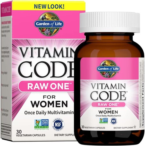Garden of Life Multivitamin for Women - Vitamin Code Raw One, Once Daily, 30 Capsules, Gluten-Free & Vegetarian