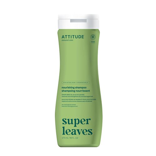 ATTITUDE Nourishing Hair Shampoo - EWG Verified, Vegan Formula for Dry & Damaged Hair | 16 Fl Oz
