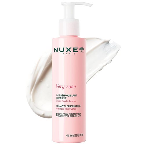Nuxe Very Rose Cleansing Milk - Gentle Make-Up Remover with Rose Floral Water for Sensitive Skin | 6.8 Fl Oz