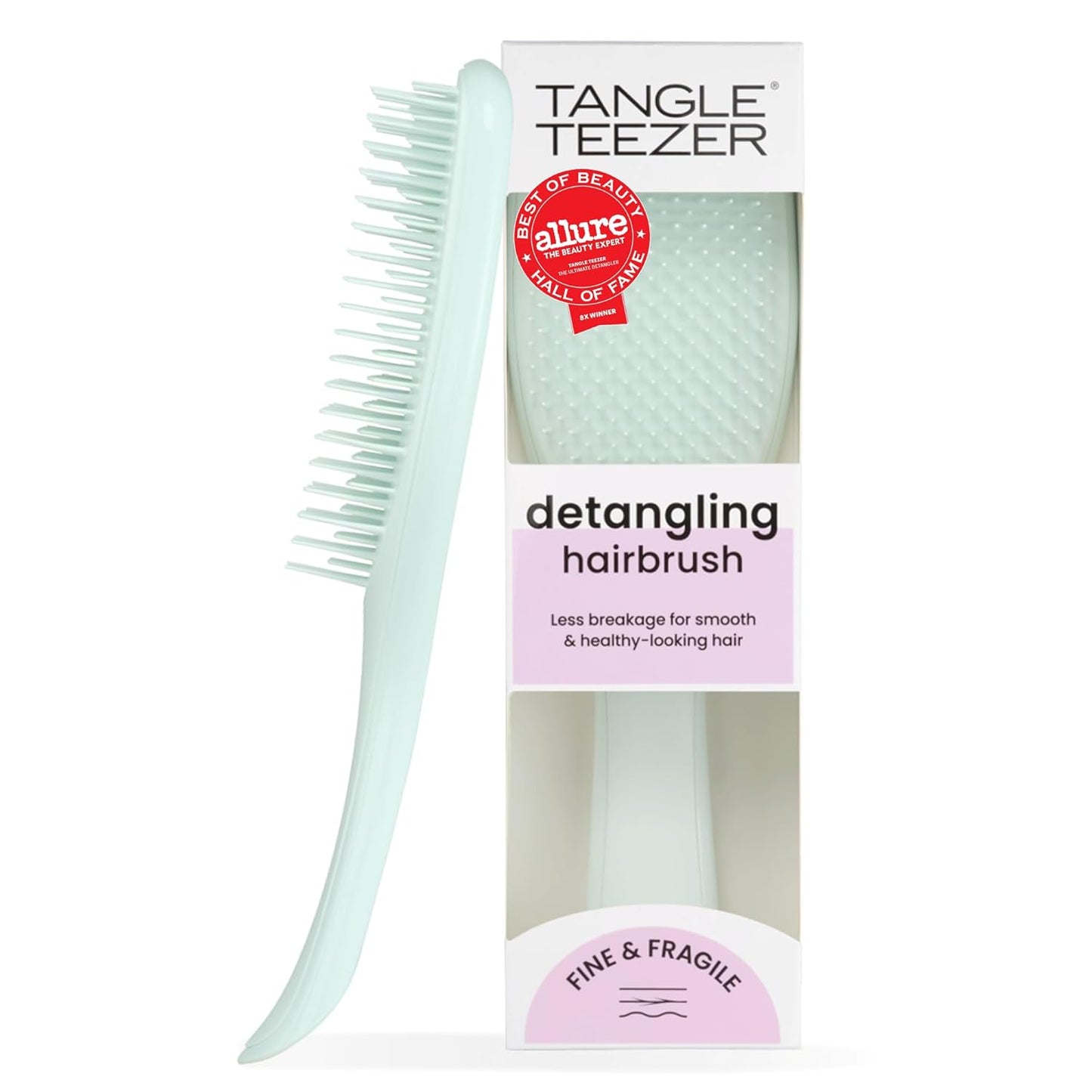 Tangle Teezer Fine Ultimate Detangler Brush, Dry & Wet Hair Brush to Detangle & Reduce Breakage for Fine Hair Types, Ice Blue