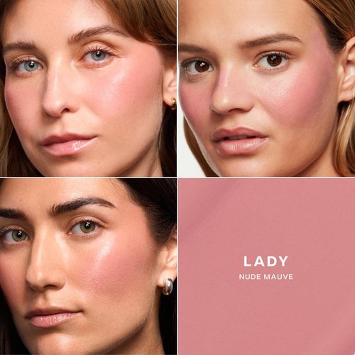 Saie Blush & Glow Gift Set | Dew Blush in Lady & Glowy Super Gel Highlighter - Vegan Makeup Kit (2 Count)