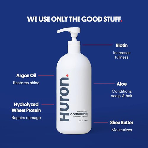 Huron Shower Kit for Men & Women - Hydrating Shampoo, Conditioner & Body Wash | Citrus & Eucalyptus, 30.3 fl oz (Pack of 3)