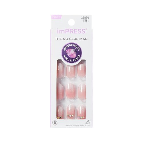 KISS imPRESS Press-On Nails - 'Even Better' Pink Oval Design | Short Size, 30 Nails & Accessories Included