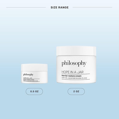 Philosophy Hope In A Jar Barrier Restore Cream - Intense Hydration with HA+ Complex, Cica & Ceramides for Dry, Sensitive Skin