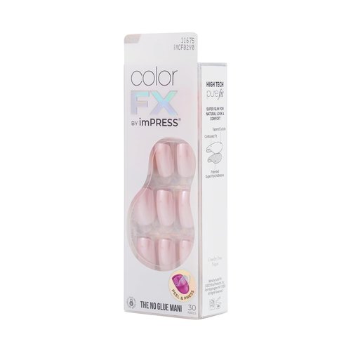 KISS Impress Color FX Press-On Nails - 30 Pcs Metallic Chrome & Cat Eye | Hassle-Free Removal, Medium Size