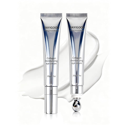 Skiennix Vegan Collagen Eye Cream - Cooling Roller with Peptides & Triple Hyaluronic Acid for Dark Circles & Puffiness