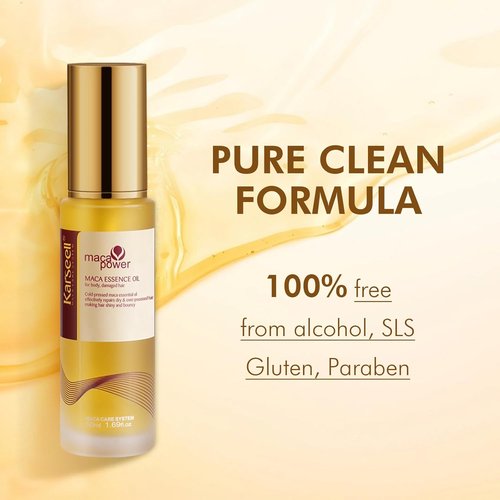 Karseell Moroccan Argan Oil - Cold Pressed Hair Serum for Dry, Damaged Hair | 50ml