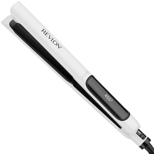 REVLON Crystal C + Ceramic Digital Hair Flat Iron - Long-Lasting Shine & Reduced Frizz (1 Inch)