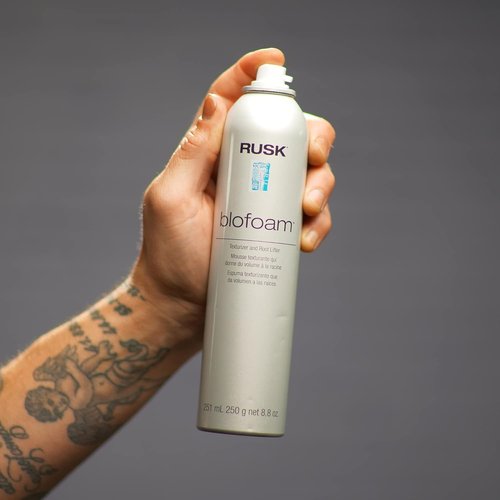 RUSK Blofoam Extreme Texture & Root Lifter - Spray-On Texturizing Foam, 8.8 Oz | Professional Hair Styling