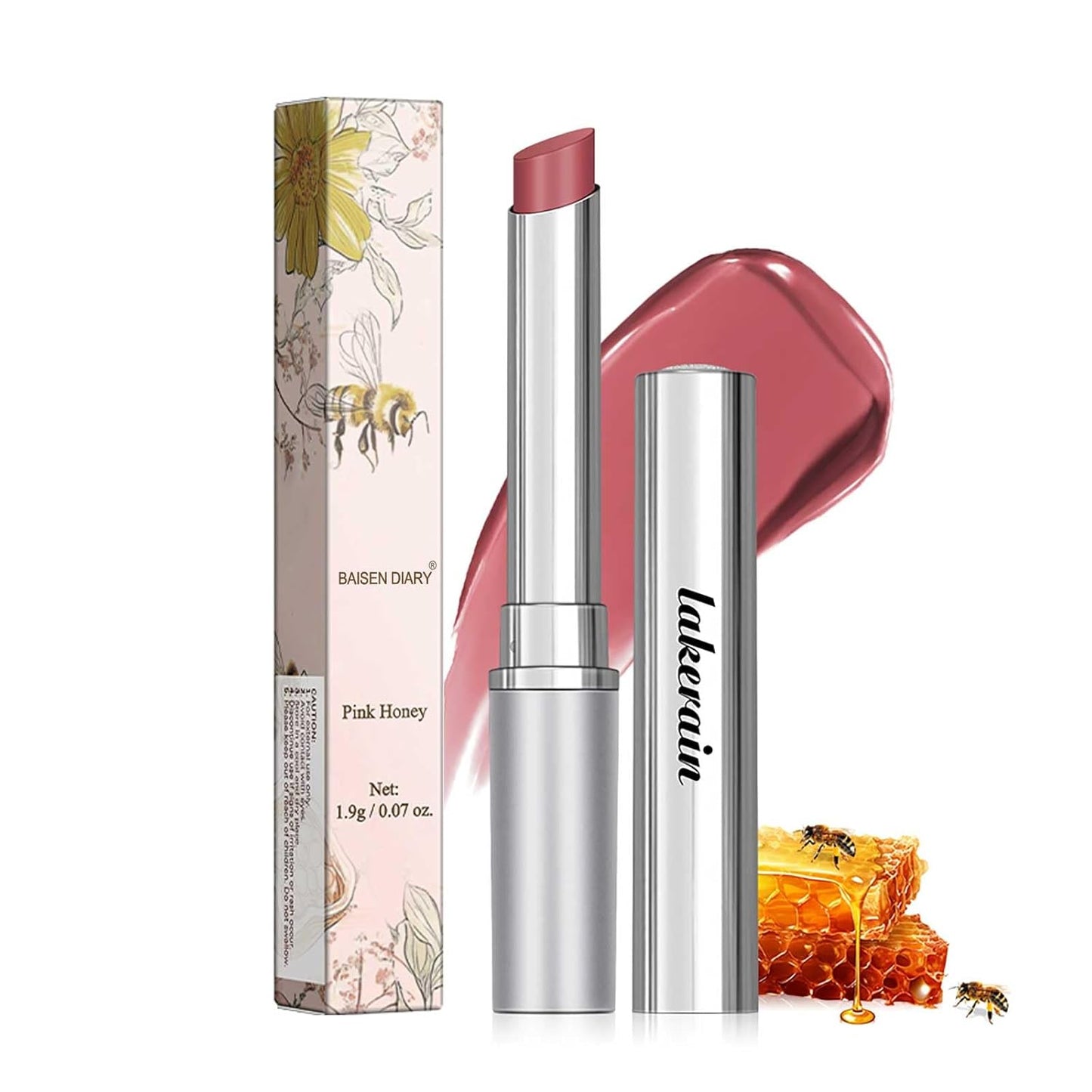 2PCS Honey Lipstick | Tinted Lip Balm for All Skin Tones - Hydrating & Nourishing Moisture (Pink)