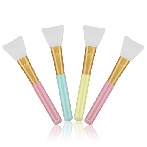 Cuttte Silicone Face Mask Applicators - 4 Pack Flexible Brushes for Mud, Clay & Charcoal Masks
