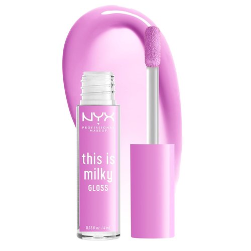 NYX Professional Makeup This Is Milky Gloss - Vegan Lip Gloss for 12-Hour Hydration | Lilac Splash (Sheer Baby Purple)