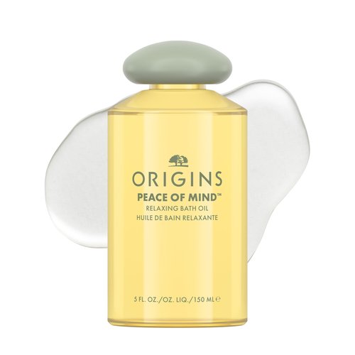 Origins Peace of Mind Relaxing Bath Oil | Softens & Nourishes | with Peppermint, Basil, & Eucalyptus Aromatherapy Essential Oils, 5 Fl Oz