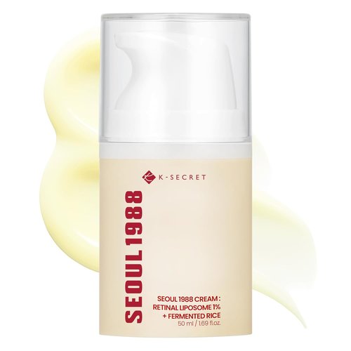 K-SECRET SEOUL 1988 Retinal Cream - Advanced 1% Retinal Liposome & Fermented Rice Extract | Daily Fine Lines & Texture Care | 50ml / 1.69 fl oz