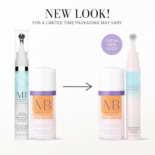 Meaningful Beauty Youth Activating Melon Serums Duo - Hydrating Face & Eye Anti-Aging Serum Set | 0.5 Fl Oz Each