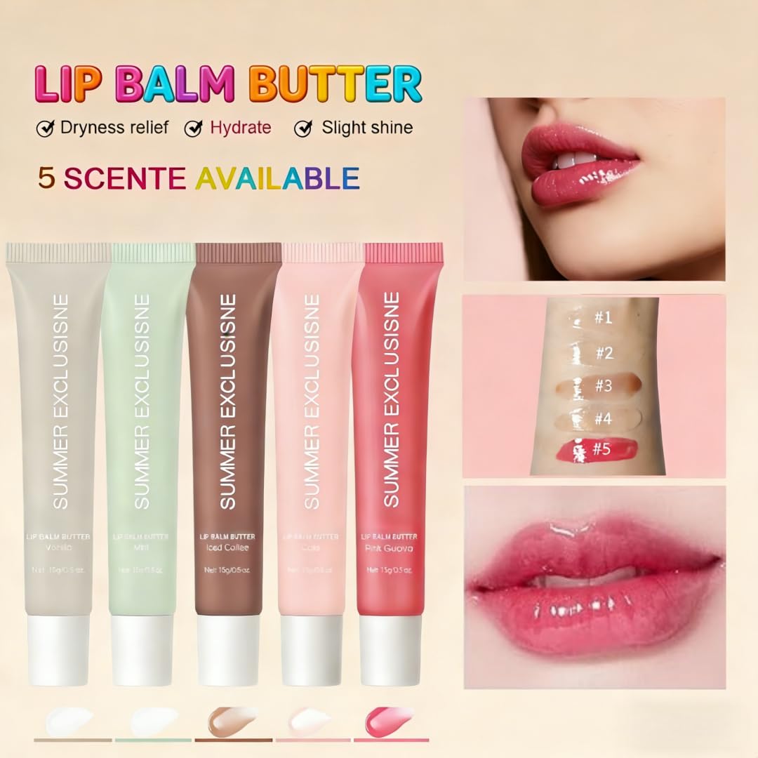 Skiennix Pink Guava Tinted Lip Butter Balm - Moisturizing & Nourishing Care for Smooth, Soft Lips