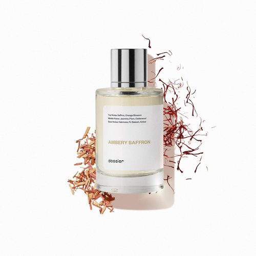 Dossier Ambery Saffron Eau de Parfum | Vegan Unisex Perfume Inspired by MFK Baccarat Rouge 540 - 3.4 Fl Oz (100ml)